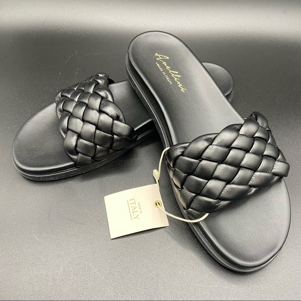 NWT Avellini Braided Slide Sandals Size 38